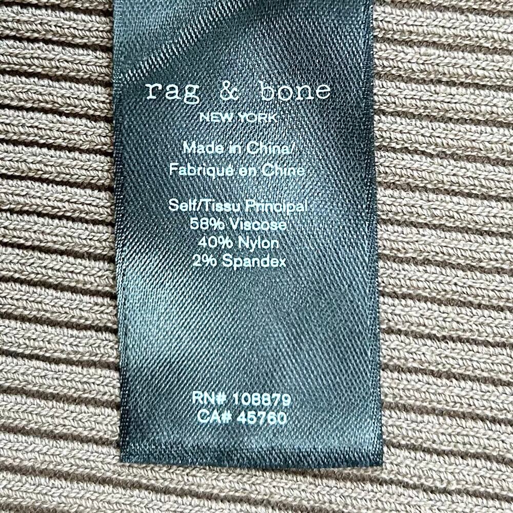 Rag & Bone Stretchy Rib Knit Brown Minimalist Capsule Wardrobe Asher Tank Top XS - Picture 8 of 9